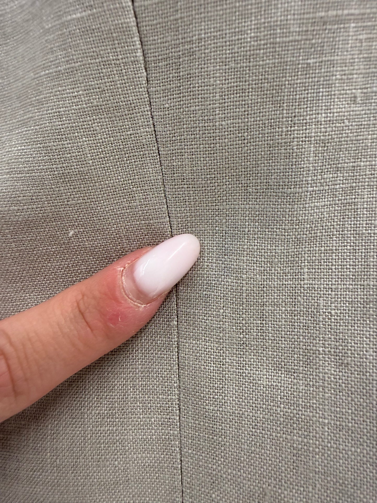 Sacou Balmain oversized cu mânecă scurtă warm gray din in în croi actual