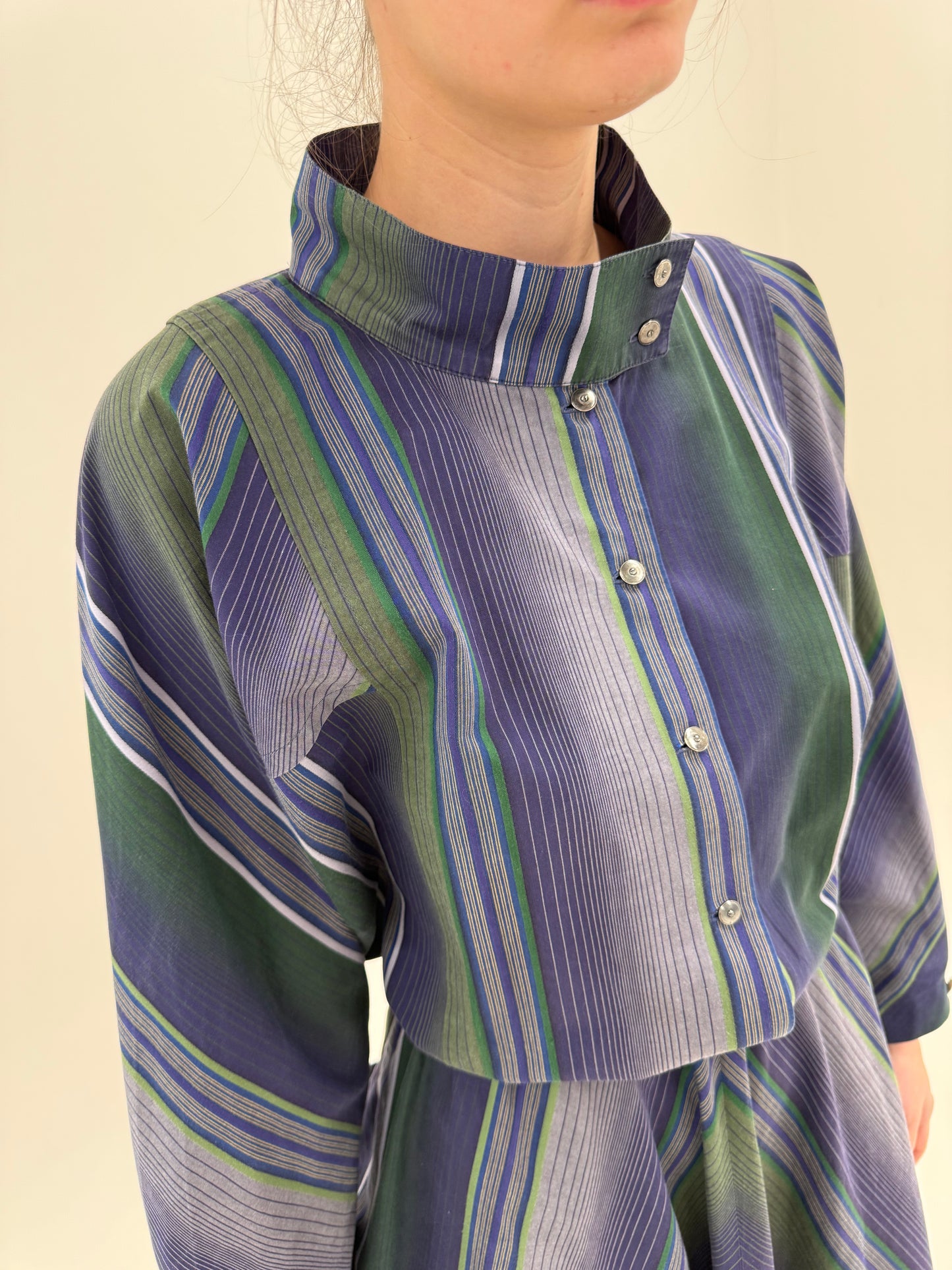 Rochie vintage în croi retro modern cu talie ultra înaltă elastică din bumbac premium