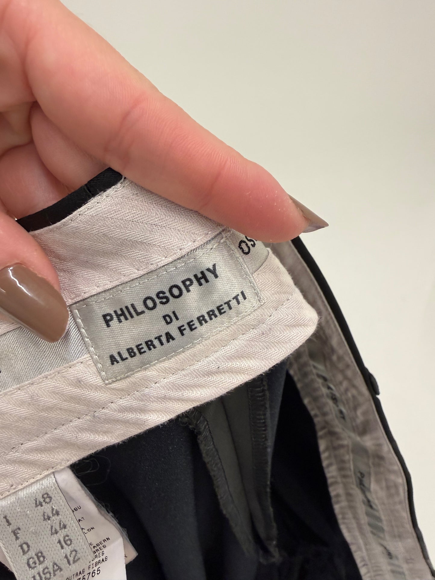 Pantaloni luxury Alberta Feretti de ocazie în croi drept