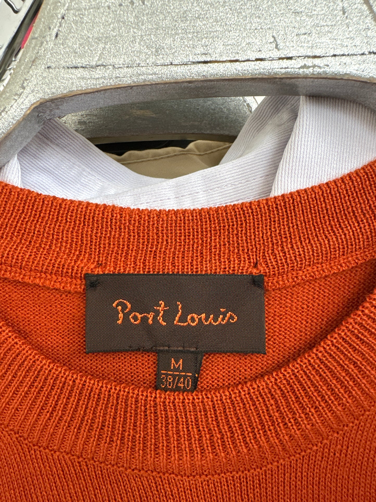 Top din jerse de lana extrafina burnt orange