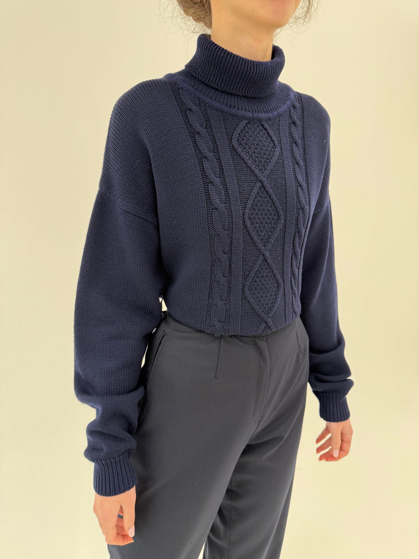 Maleta groasă tall cu torsade din lana merino extrafina multiply excepțională