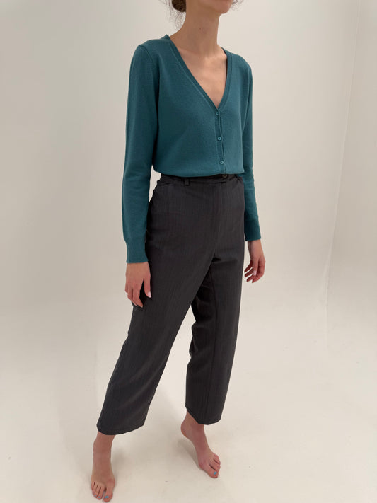 Pantaloni plus size din stofă extrafina confort