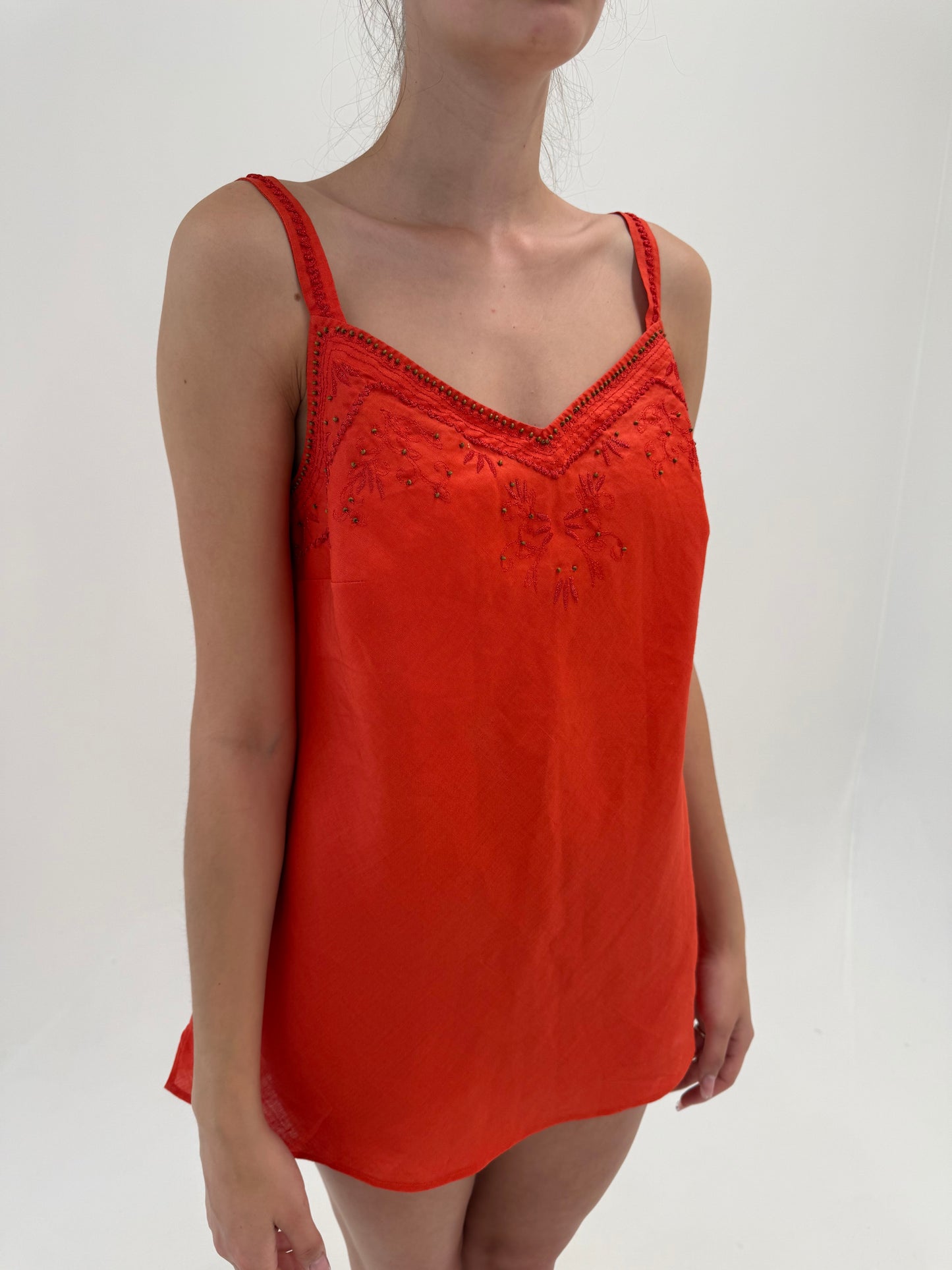 Deux piece de brand luxury italian plus size Elena Miro fire orange din in