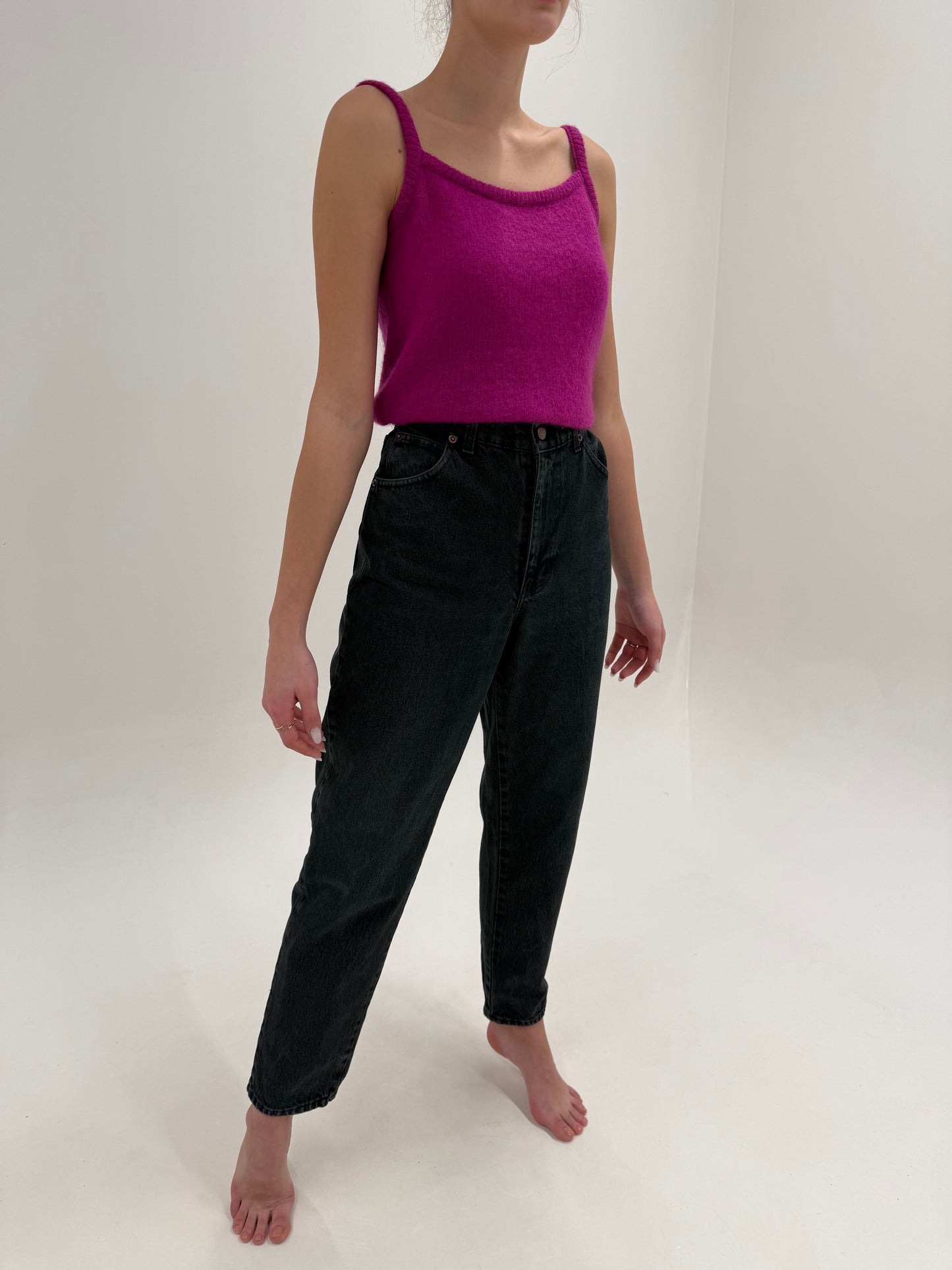 Jeans vintage Valentino dark wash tall mom fit