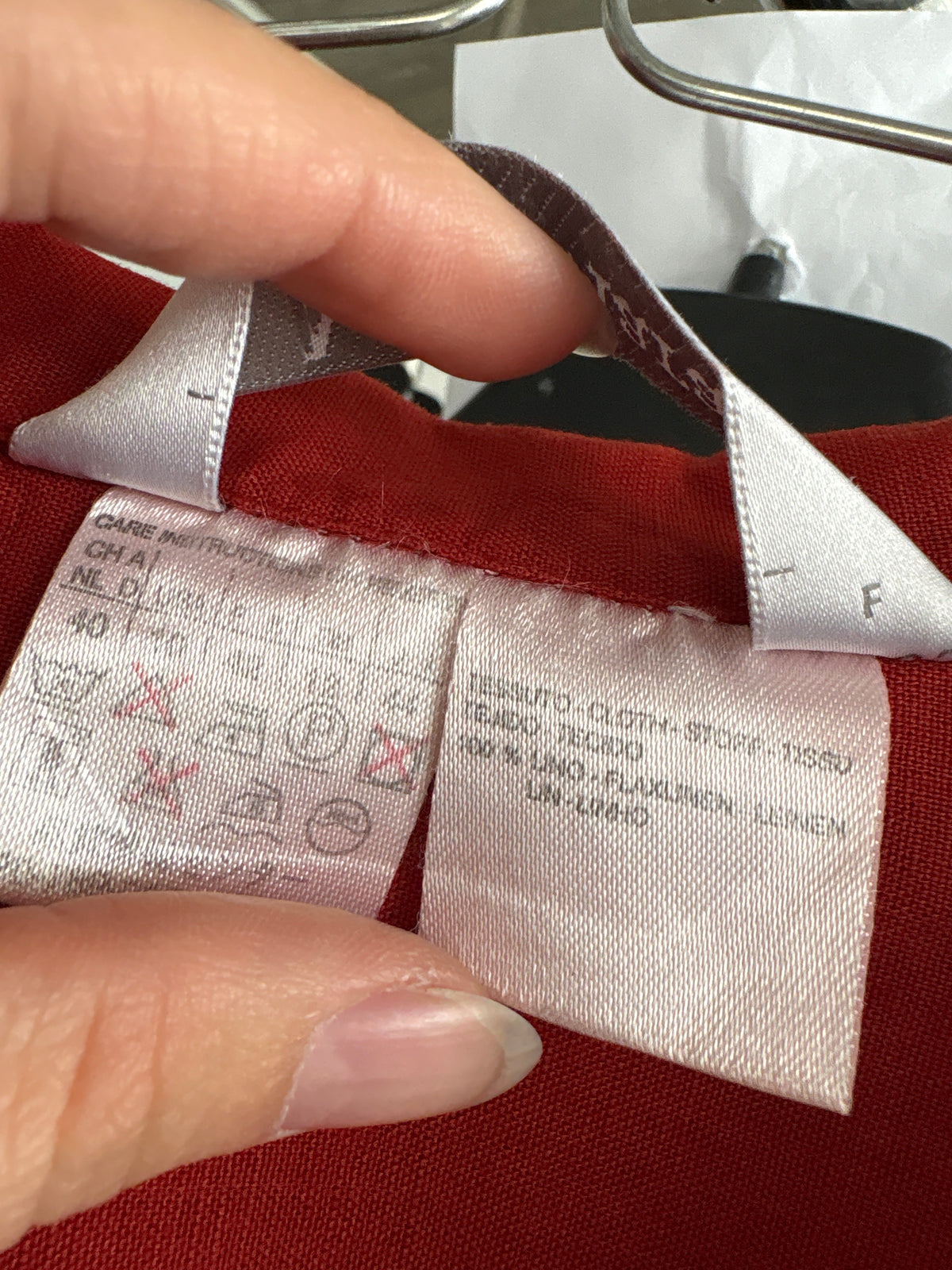 Cămașa Max Mara burnt orange din in excepțional în croi clasic