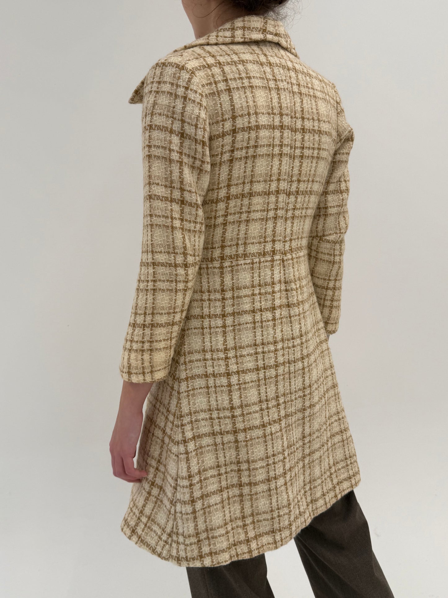 Palton old vintage petite de colecție anii 60 din boucle plin de lana