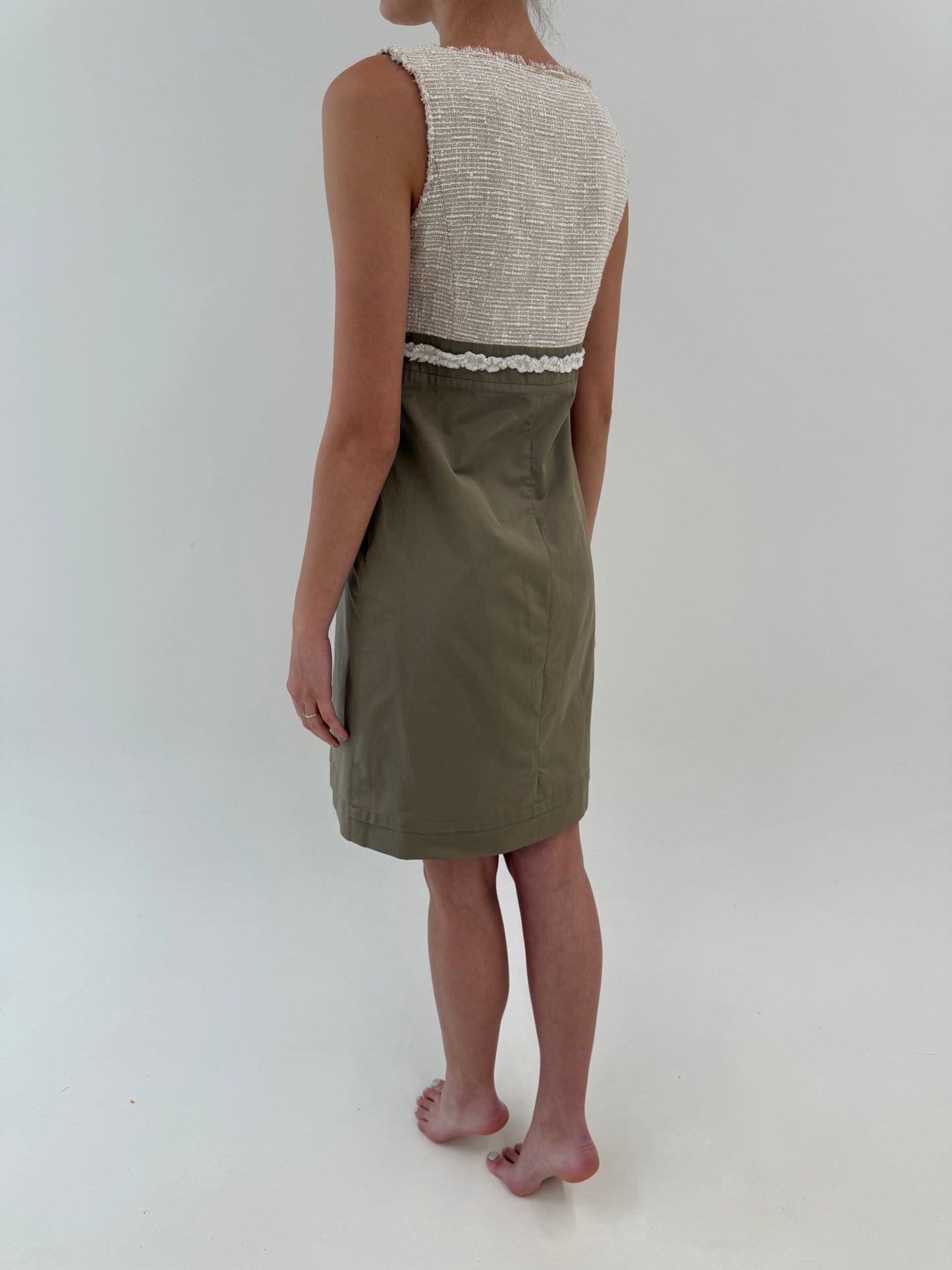 Rochie de zi Max&Co by Max Mara din bumbac cu in și talie ultra înaltă marcată