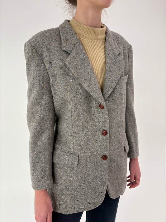 Sacou italian din tweed excepțional Donegal în nuanțe superbe