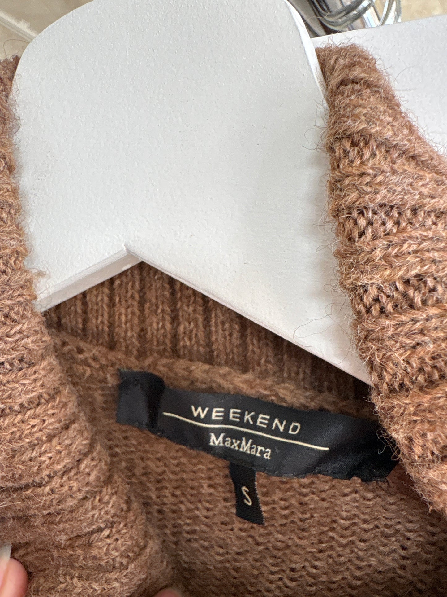 Maleta Max Mara light chocolate brown din baby mohair