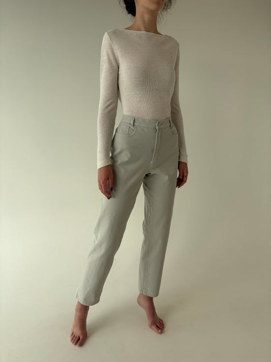 Jeans vintage premium off white ultra confort modelator mom fit