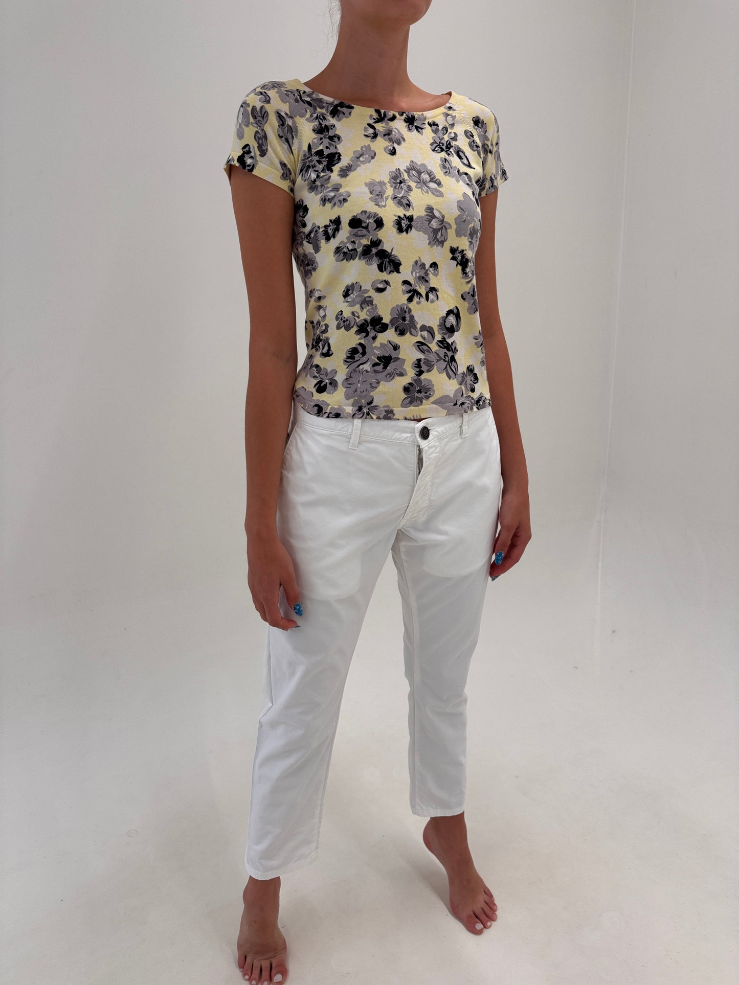 Pantaloni Burberry petite din canvas ultra confort în croi clasic atemporal