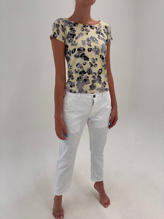Pantaloni Burberry petite din canvas ultra confort în croi clasic atemporal