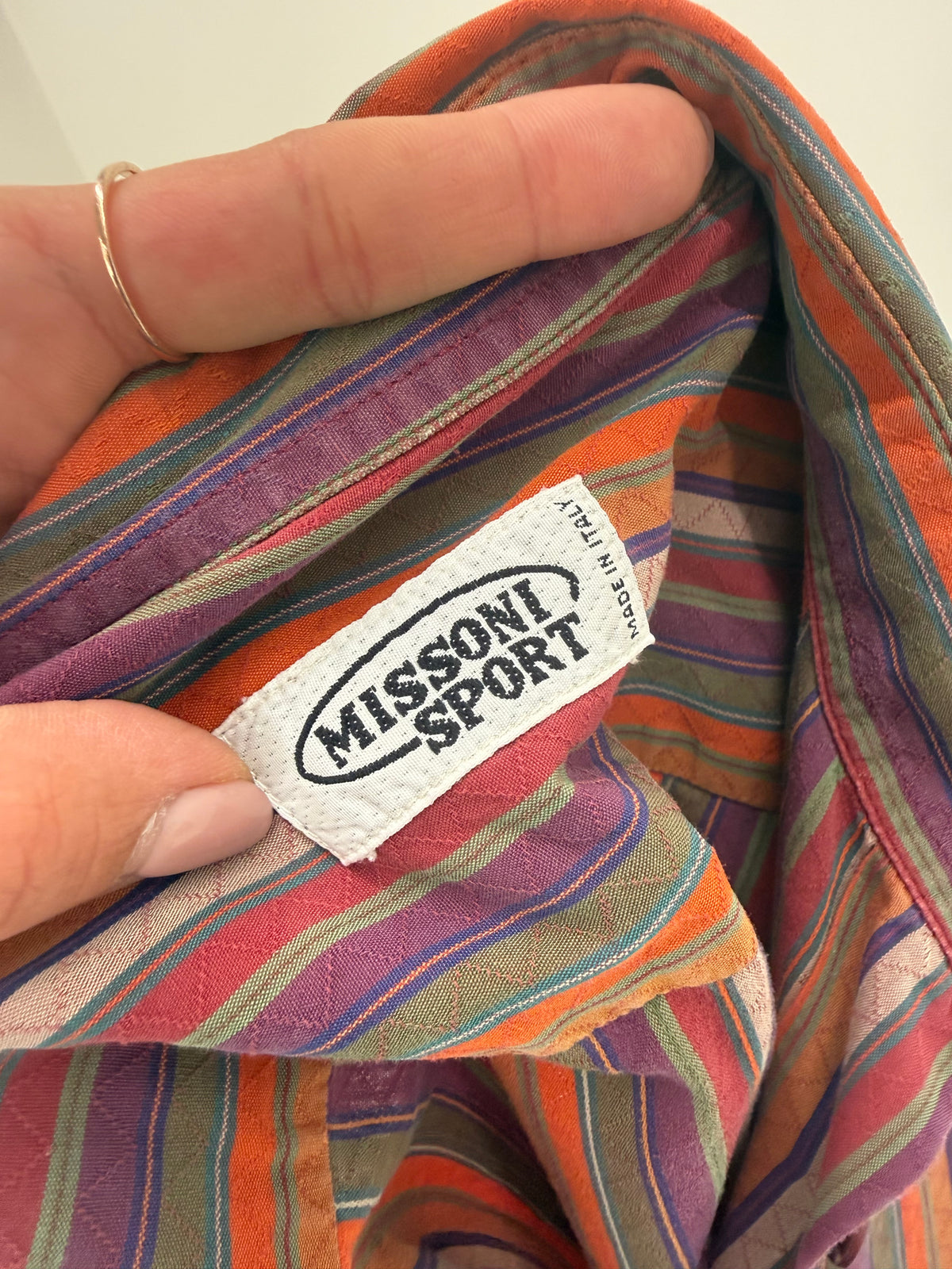 Cămașa Missoni din poplin excepțional plin texturat de bumbac moale în dungi