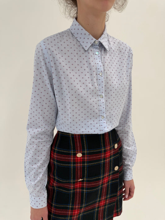 Cămașa premium baby blue în croi ușor cambrat din poplin confort