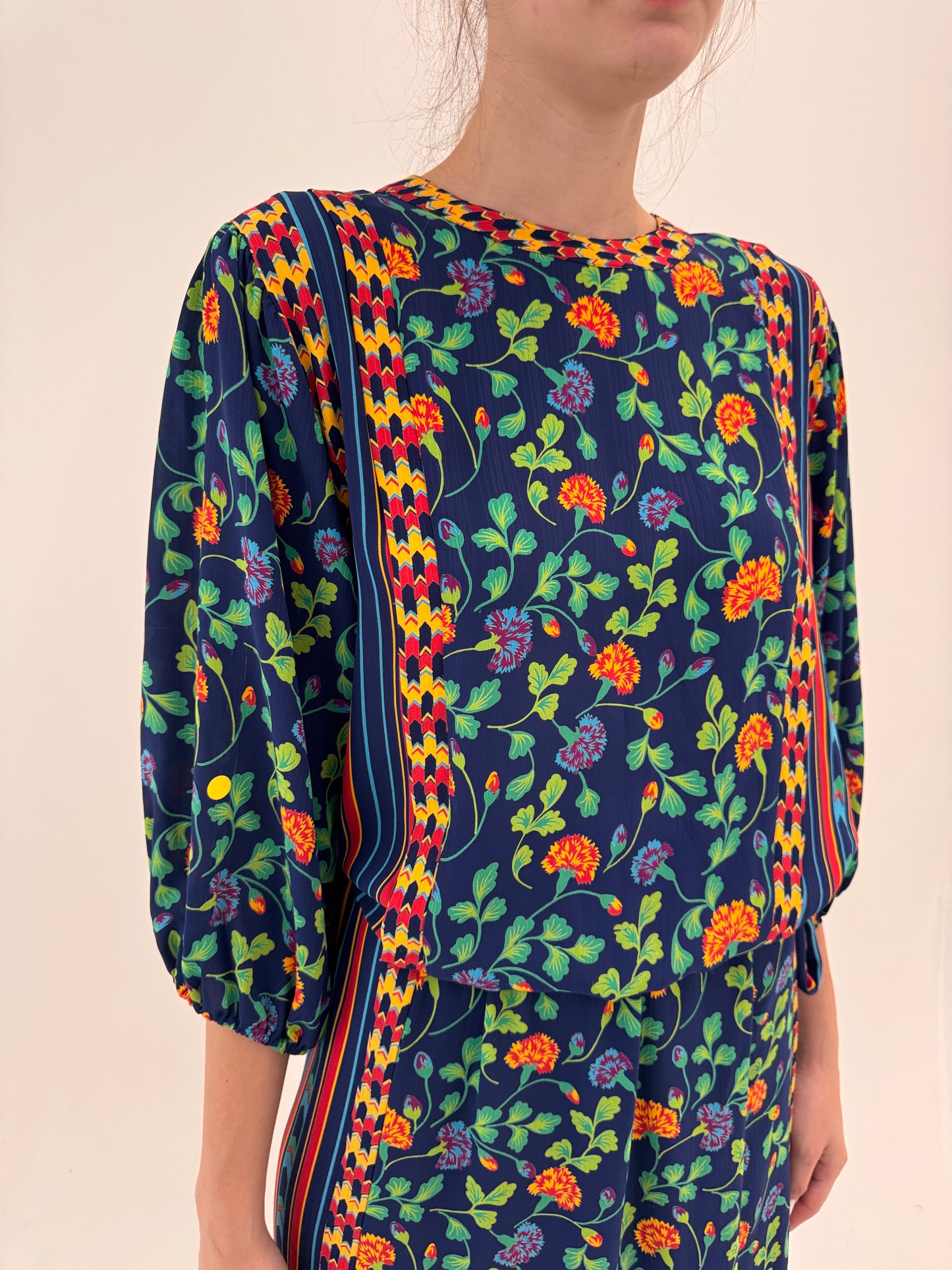 Set vintage luxury de designer Diane Frès de arhivă / colecție ani 80 timpurii
