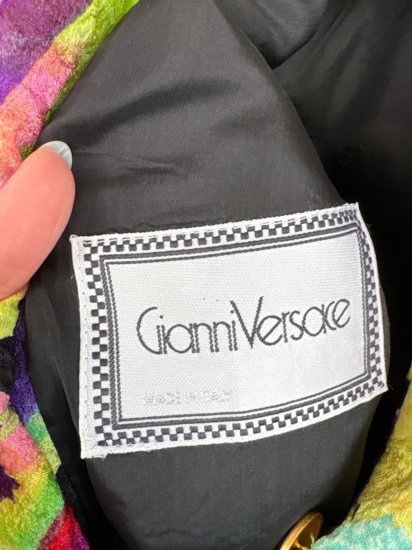Sacou vintage de colecție Versace început de ani 90 cambrat din mix de mătase naturală
