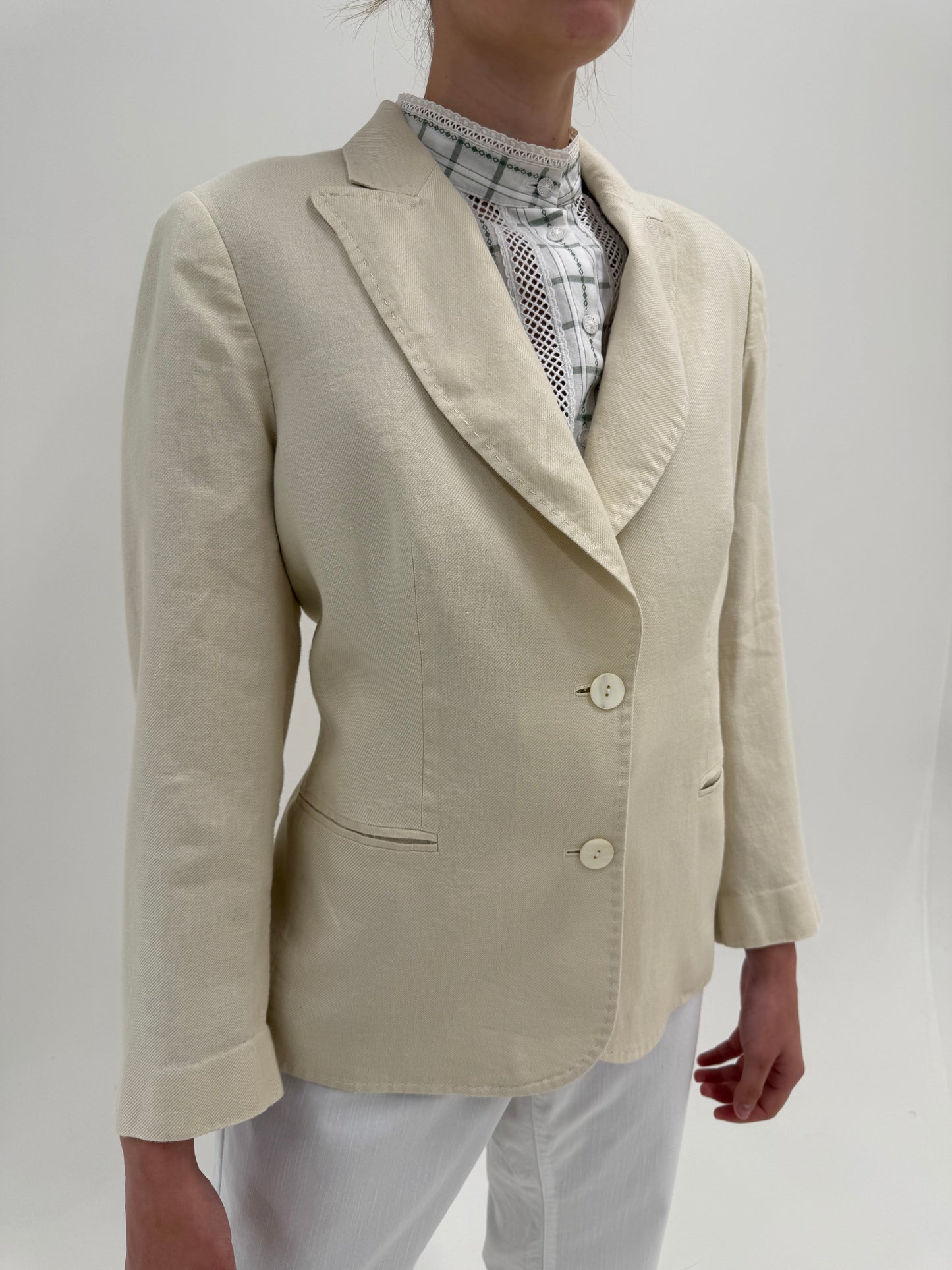 Sacou luxury din în Luisa Spagnoli butter white