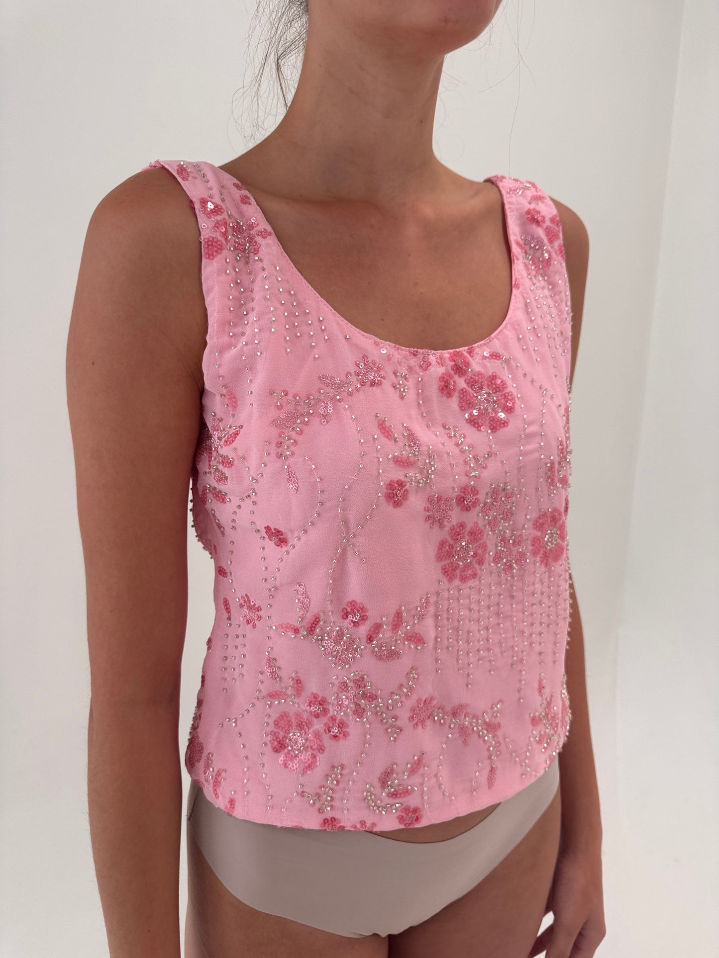 Corsaj Barbie pink cu aplicații manuale delicate