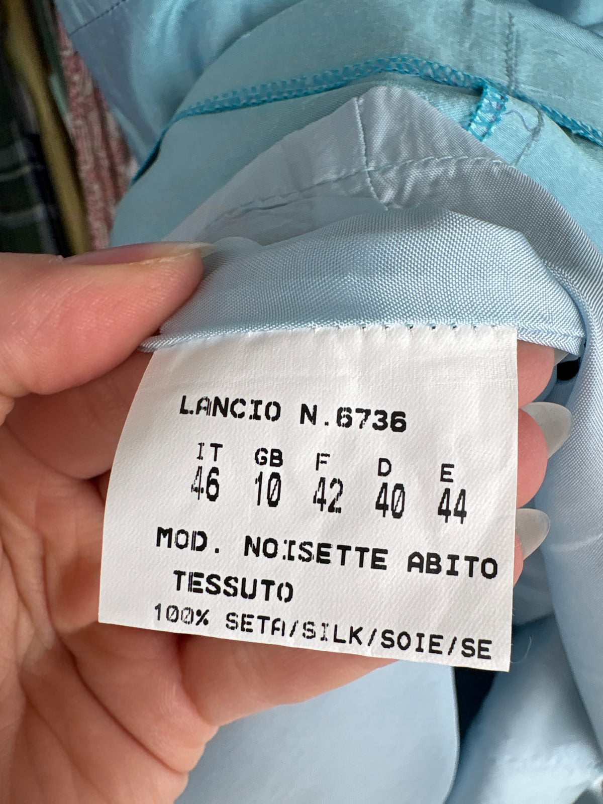 Rochie baby blue în croi minimalist din mătase naturală dupioni