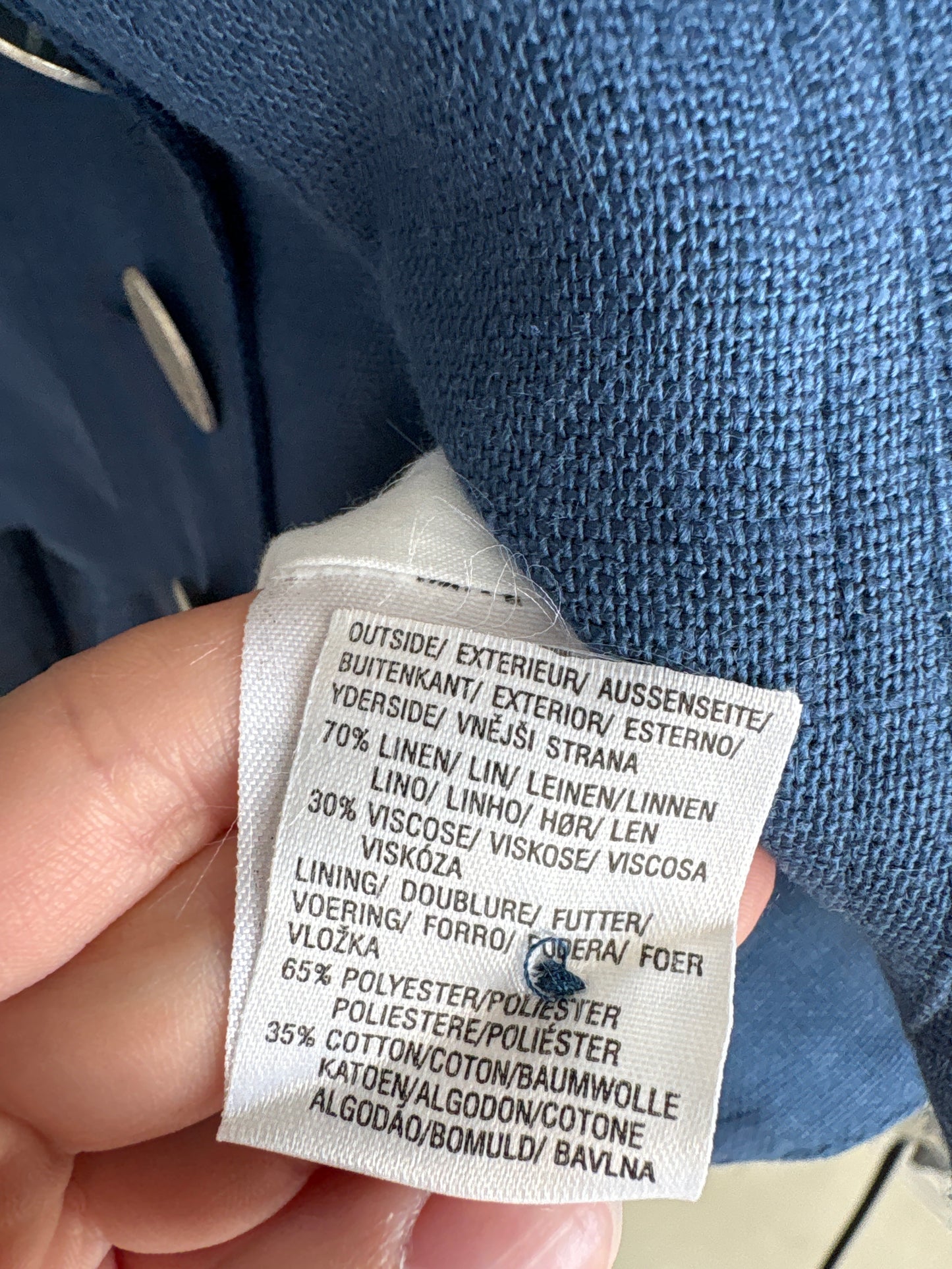 Corsaj jeans blue vintage ultra cambrat din pânză