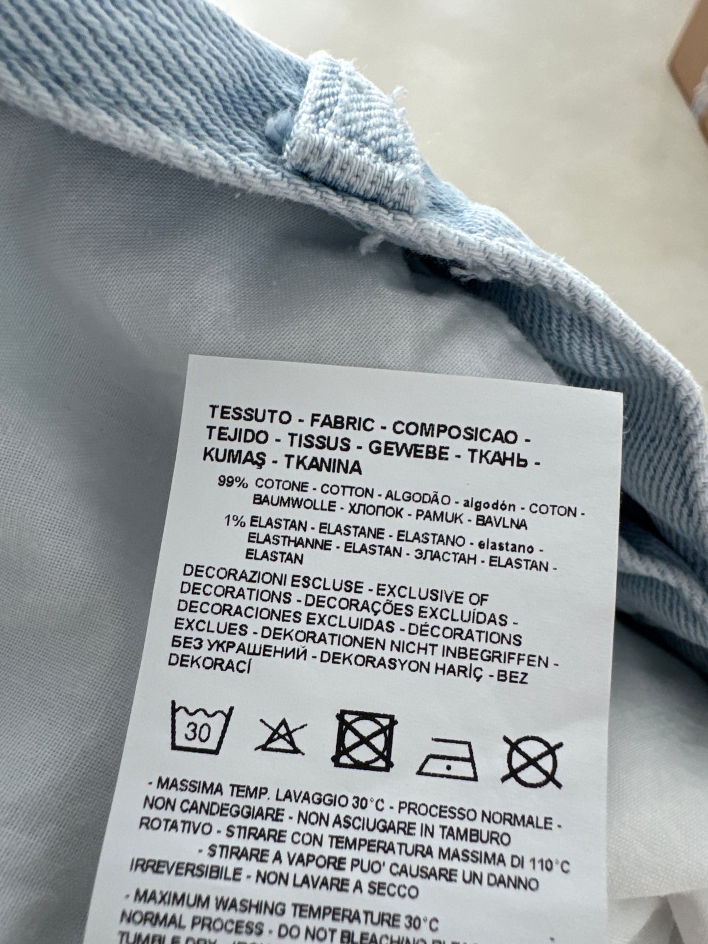 Jeans Armani ultra confort tall light wash in croi clasic