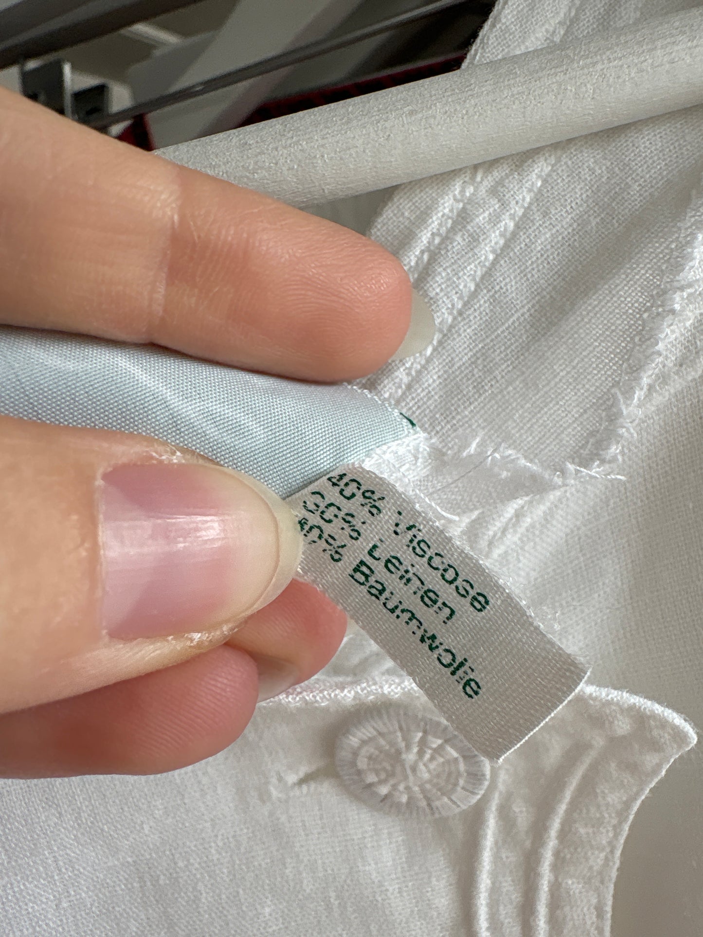 Cămașa vintage din pânză premium extrem de moale cu broderie anglaise