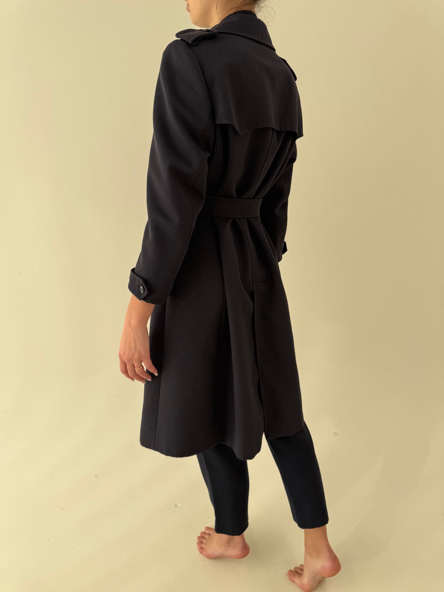 Trench suntire de primăvară din lana extrafina  impermeabilă petite