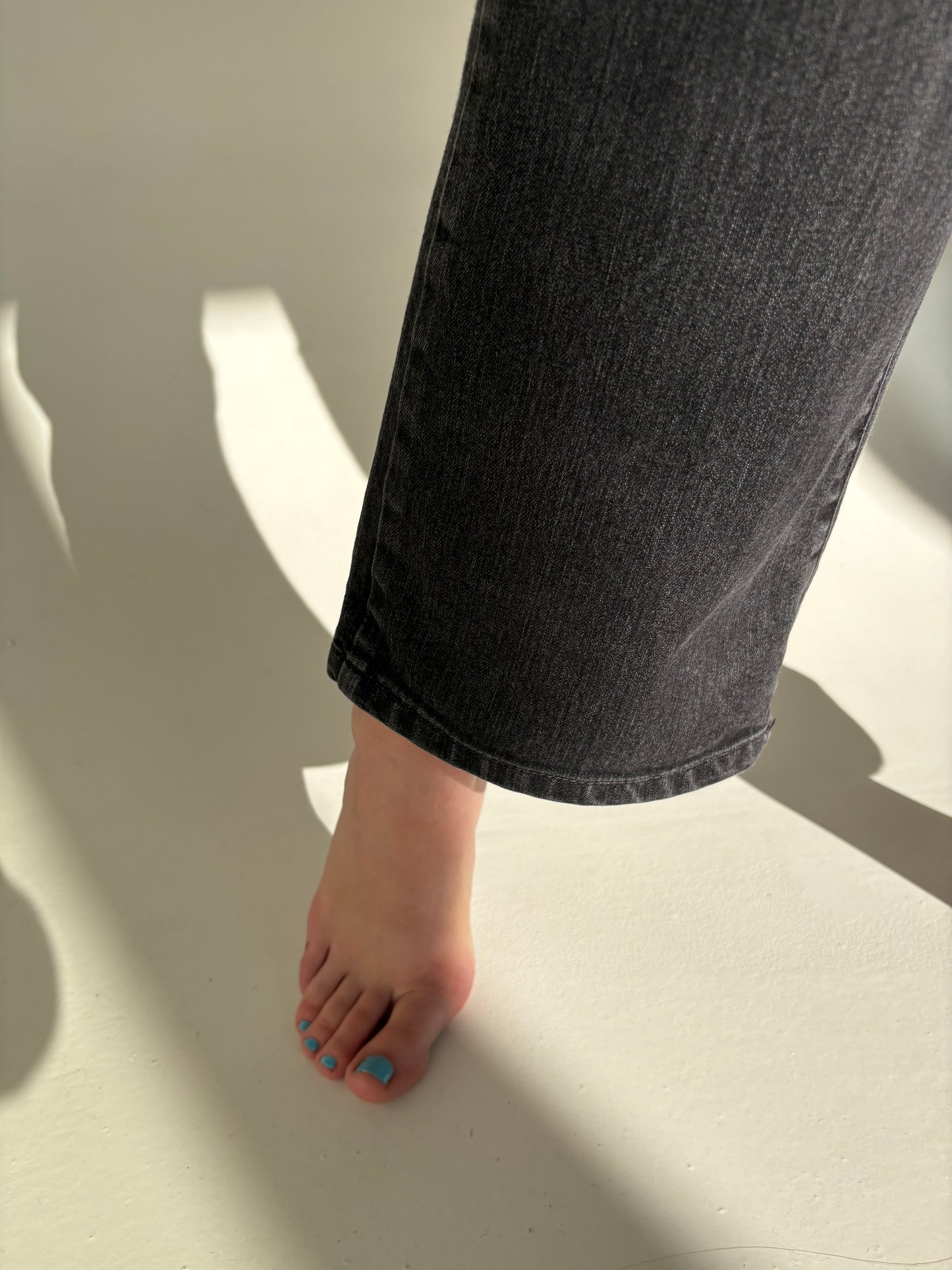 Jeans vintage premium grosi modelatori straight leg dark wash