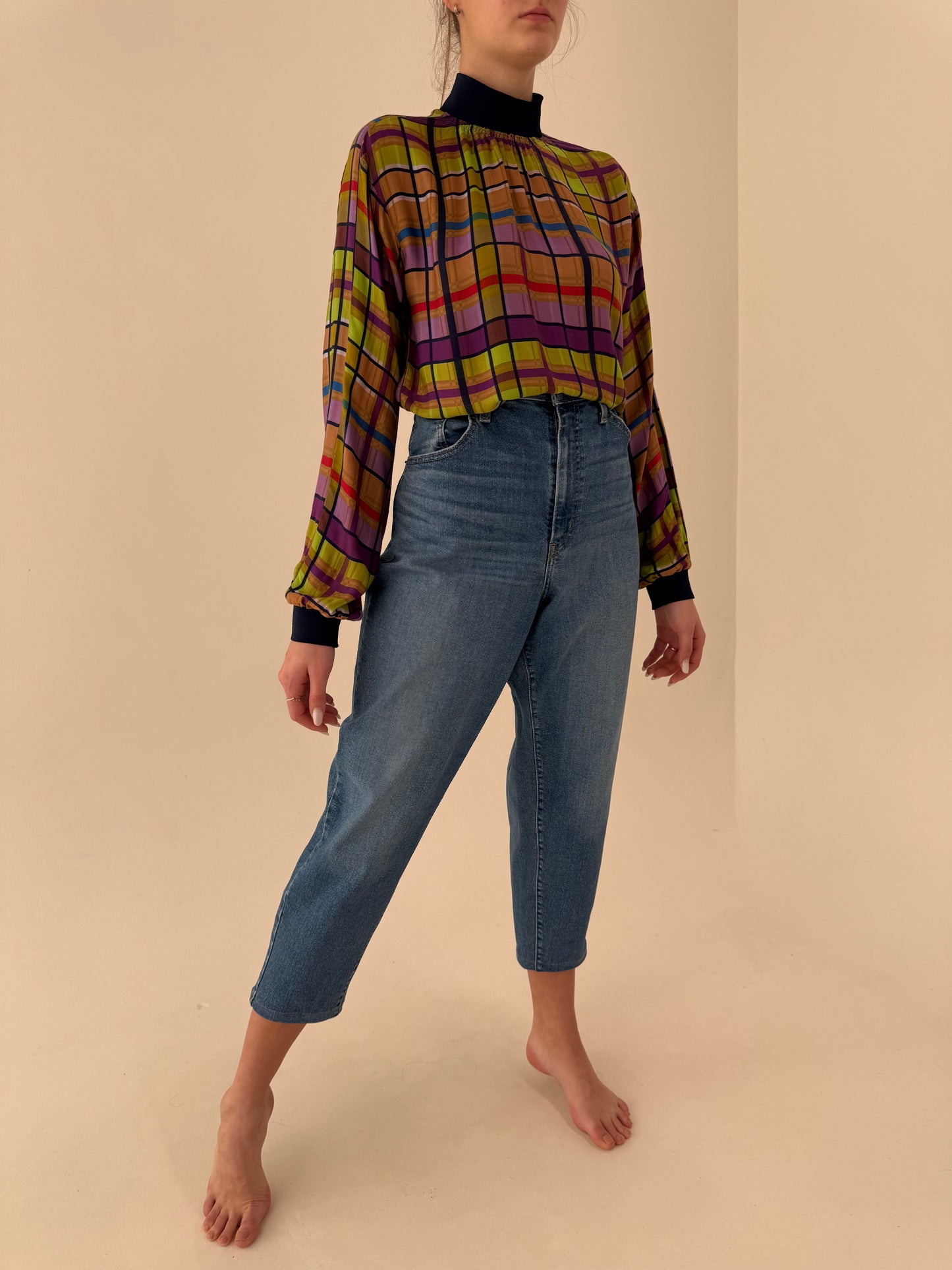 Jeans plus size vintage Levi’s modelatori cu talie înaltă classic wash