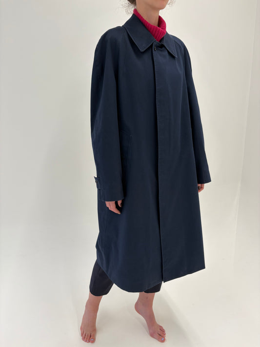 Trench vintage Burberry în croi clasic Navy blue