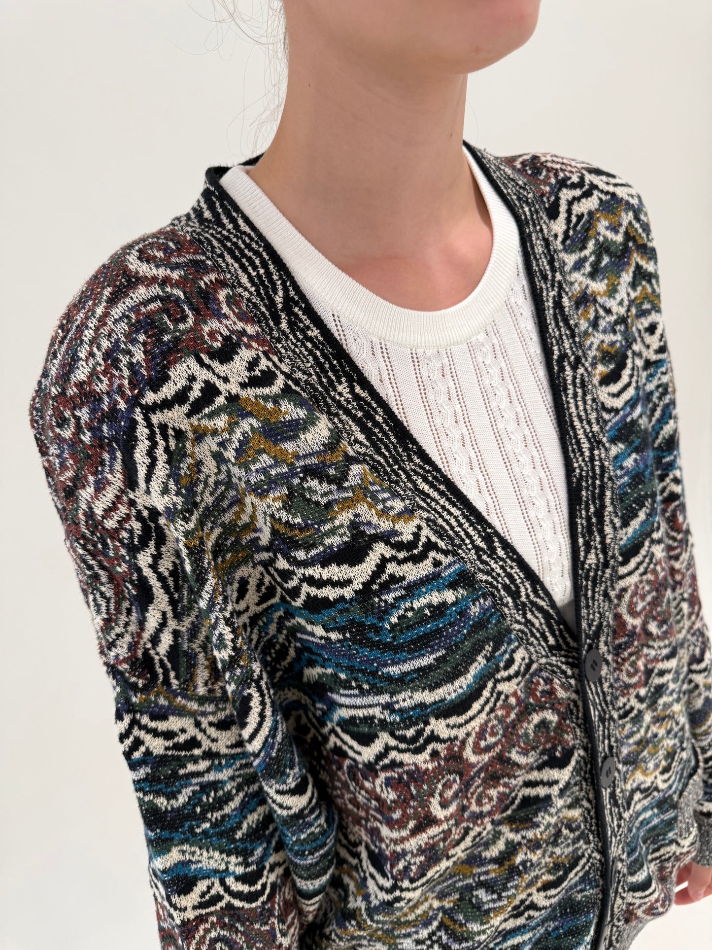 Cardigan Missoni excepțional de vară din jerse specific brandului