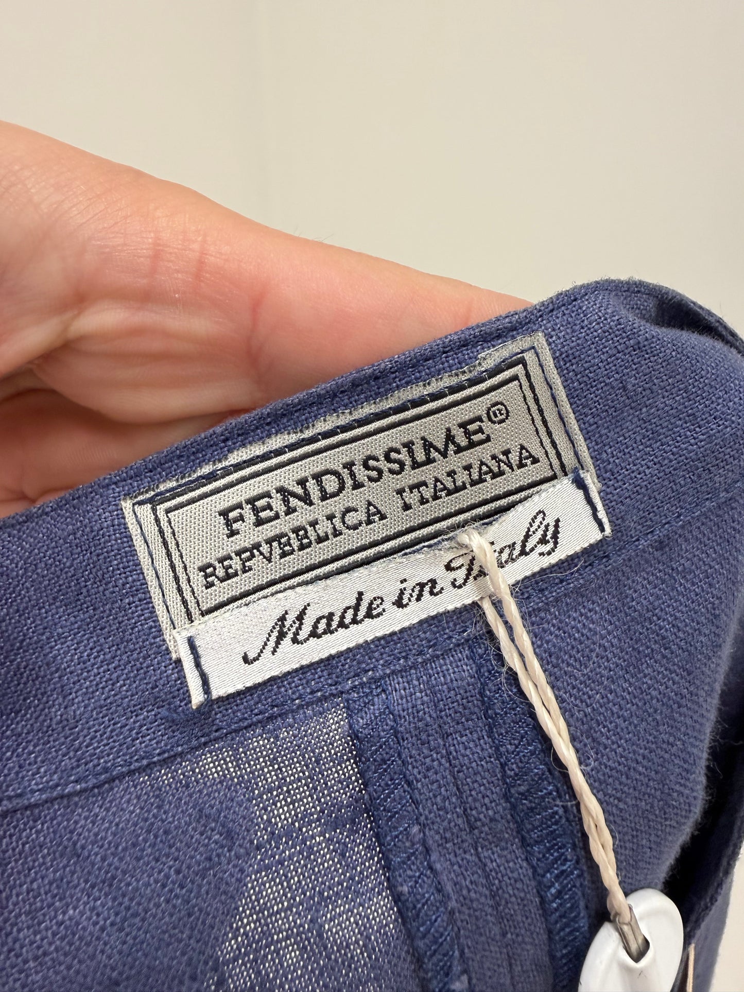 Rochie Fendi nouă cu etichetă jeans blue din in premium vintage anii 90 de arhivă / colecție