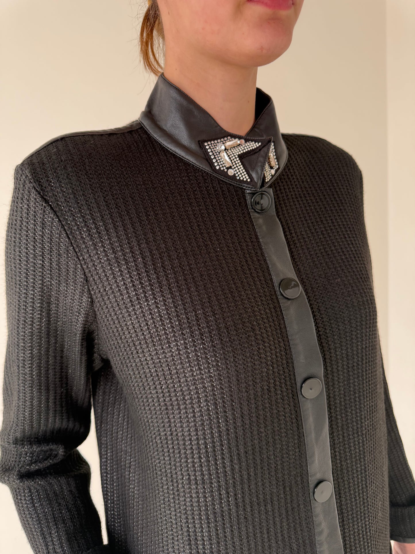 Pardesiu vintage luxury Rocco Barocco de primăvară cu aplicații argintii