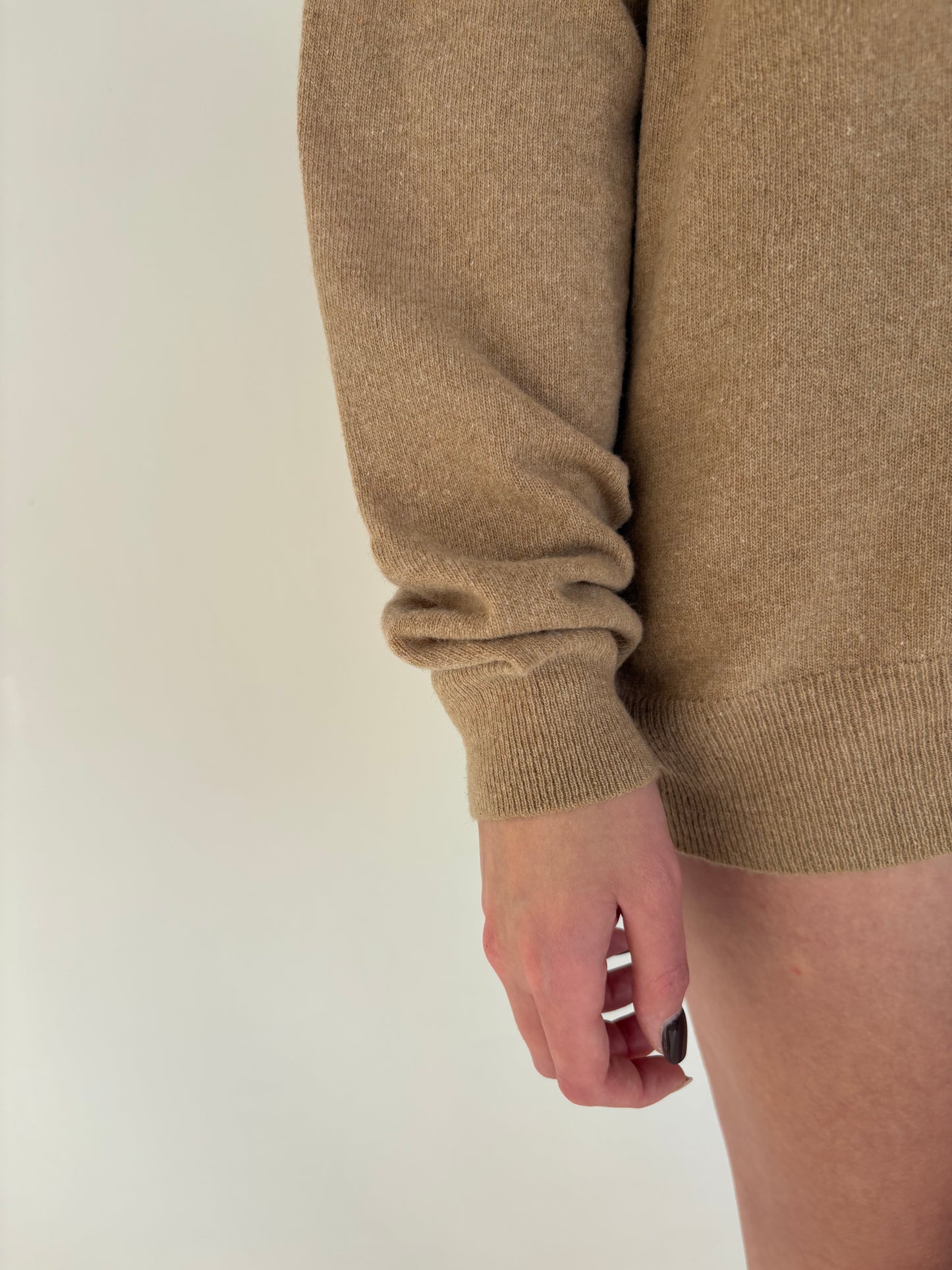 Maleta tall camel luxury Ungaro din lana extrafina de gramaj mare