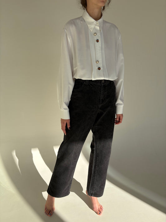 Jeans vintage premium grosi modelatori straight leg dark wash