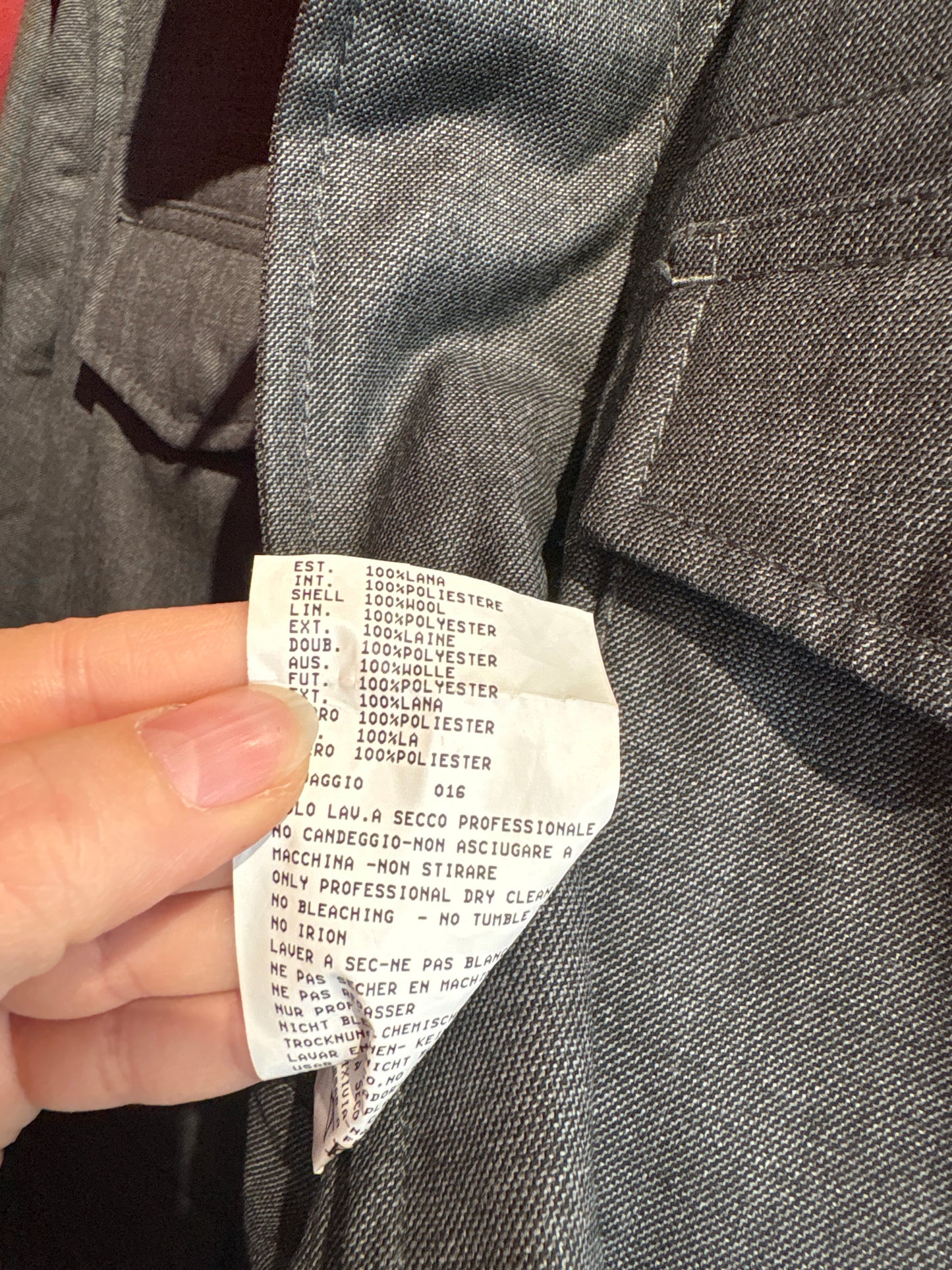 Geacă Armani de primăvară din lana extrafina impermeabila