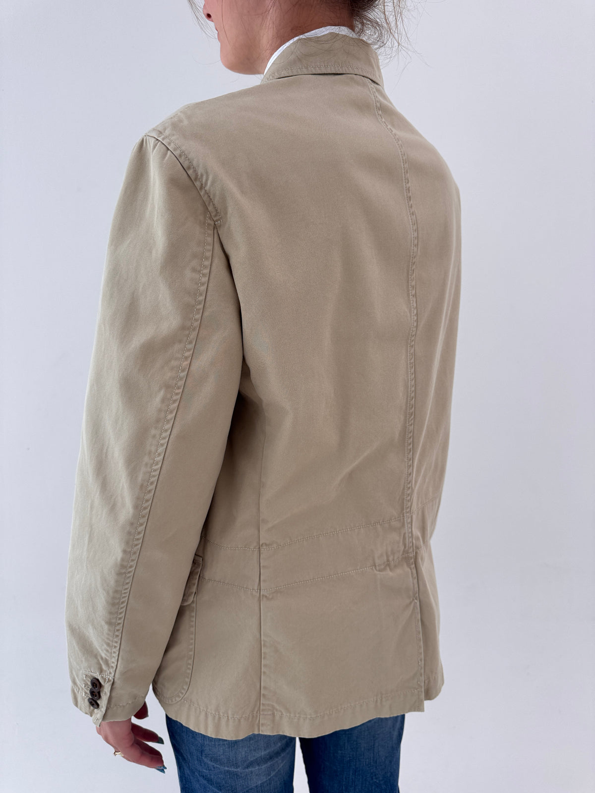 Sacou camel Ralph Lauren tall din canvas de bumbac