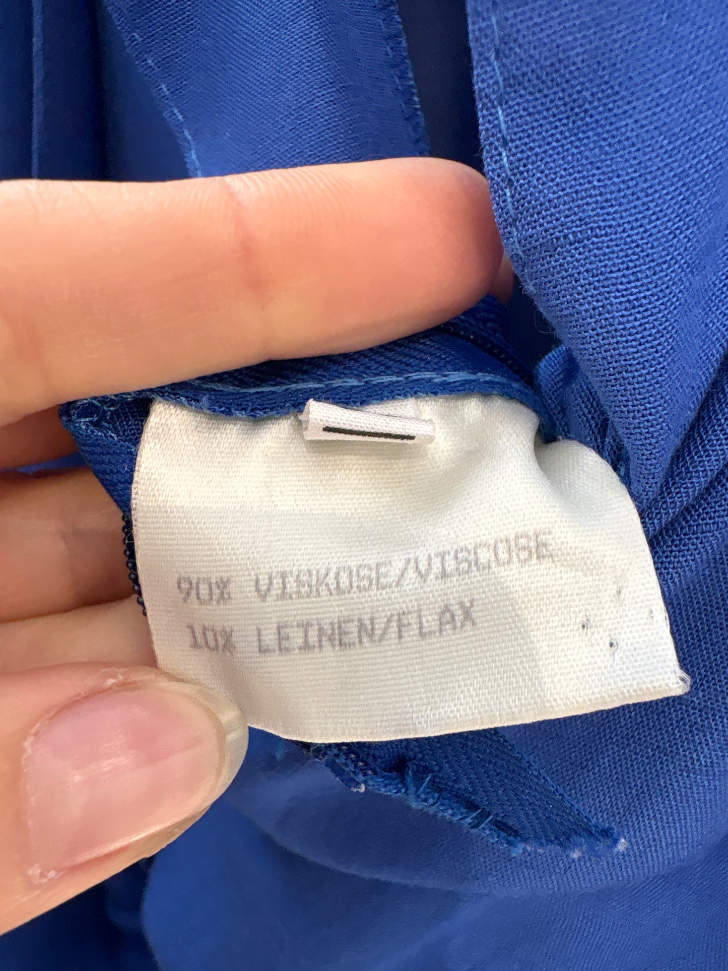 Fochie vintage albastru regal în croi ultra chic din vascoza cu in