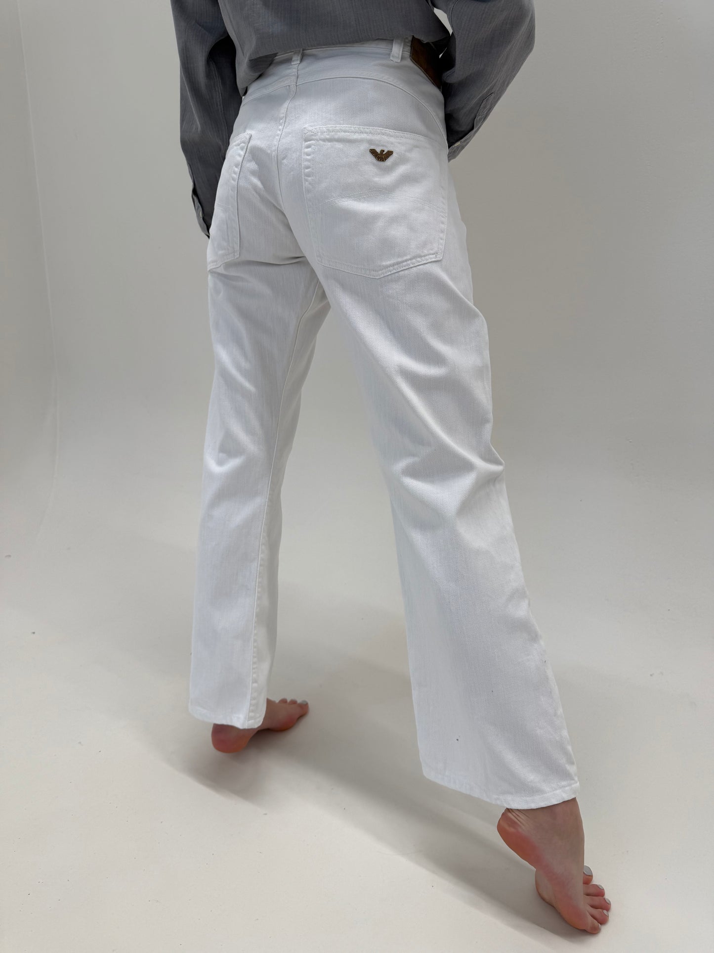Jeans Armani vintage de vară în croi clasic straight leg