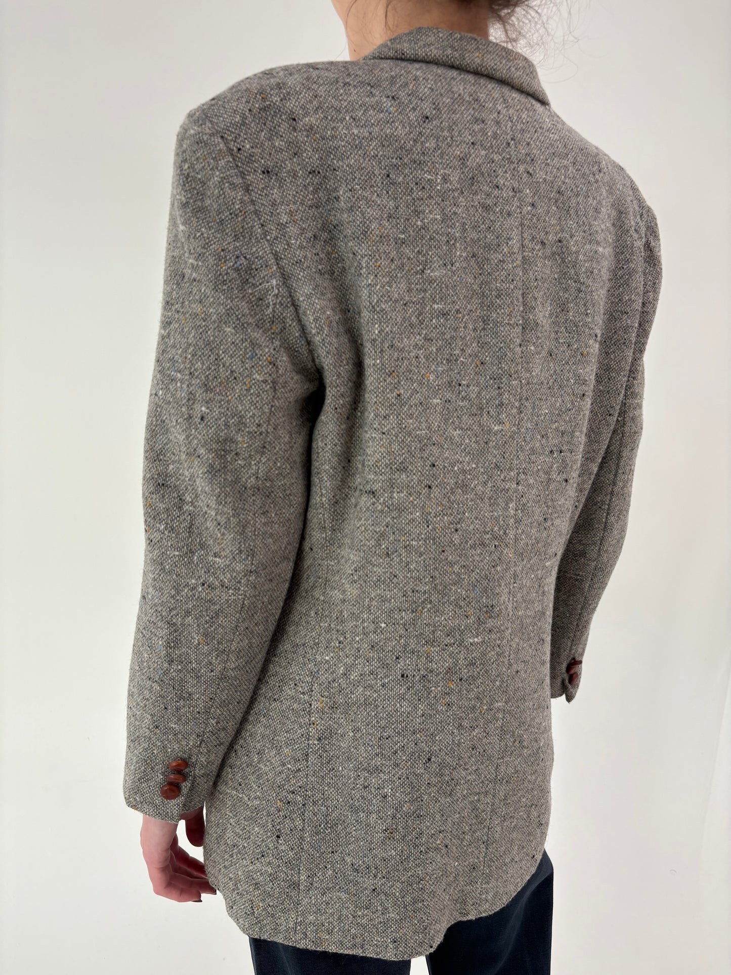 Sacou italian din tweed excepțional Donegal în nuanțe superbe