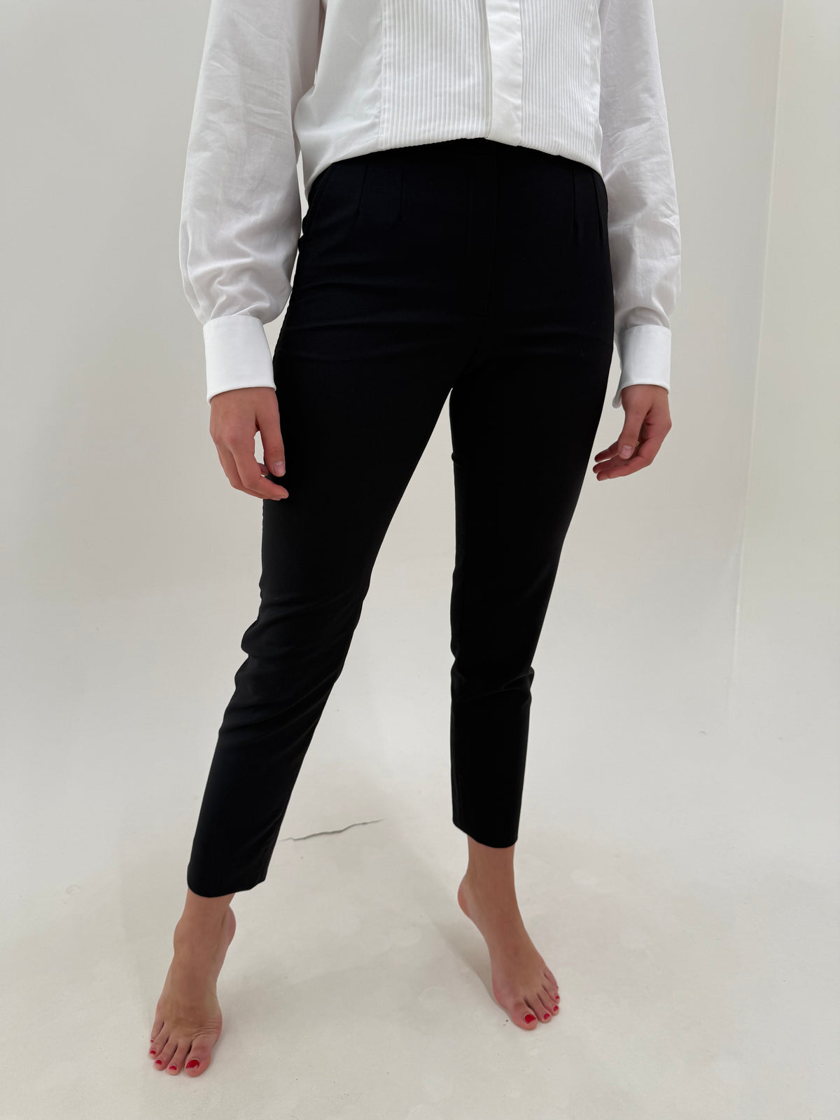 Pantaloni Dolce&Gabbana negri clasici din lana extrafina
