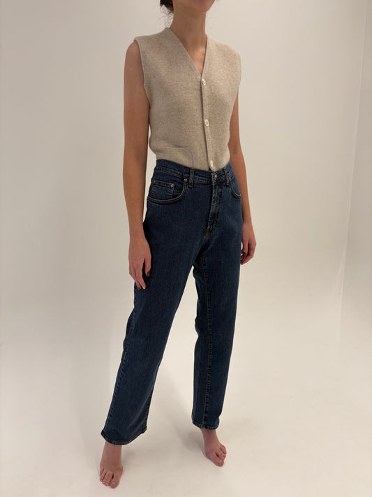 Jeans tall luxury Trussardi classic wash straight leg