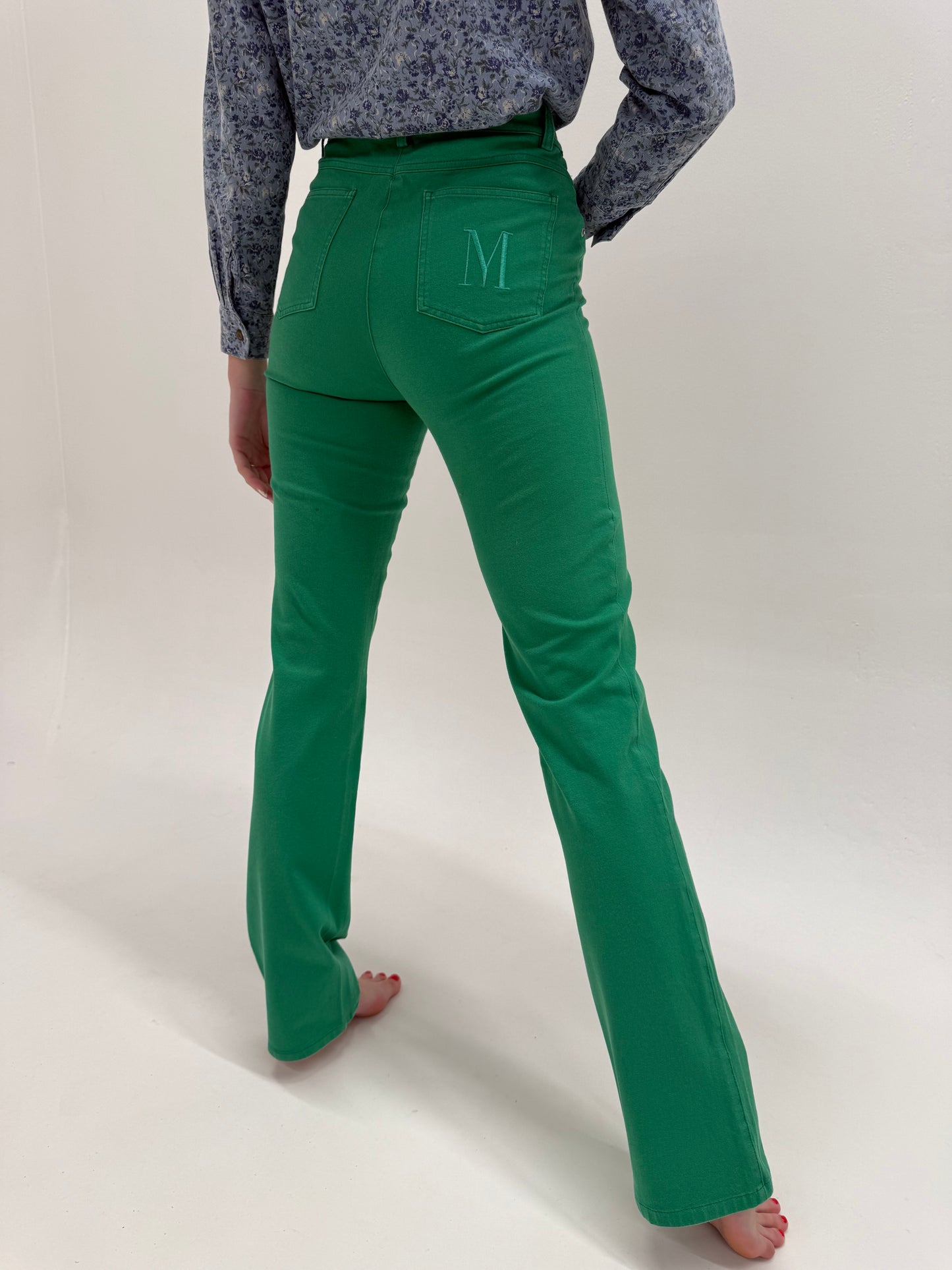 Jeans tall verde smarald luxury Madeleine ultra confort modelatori