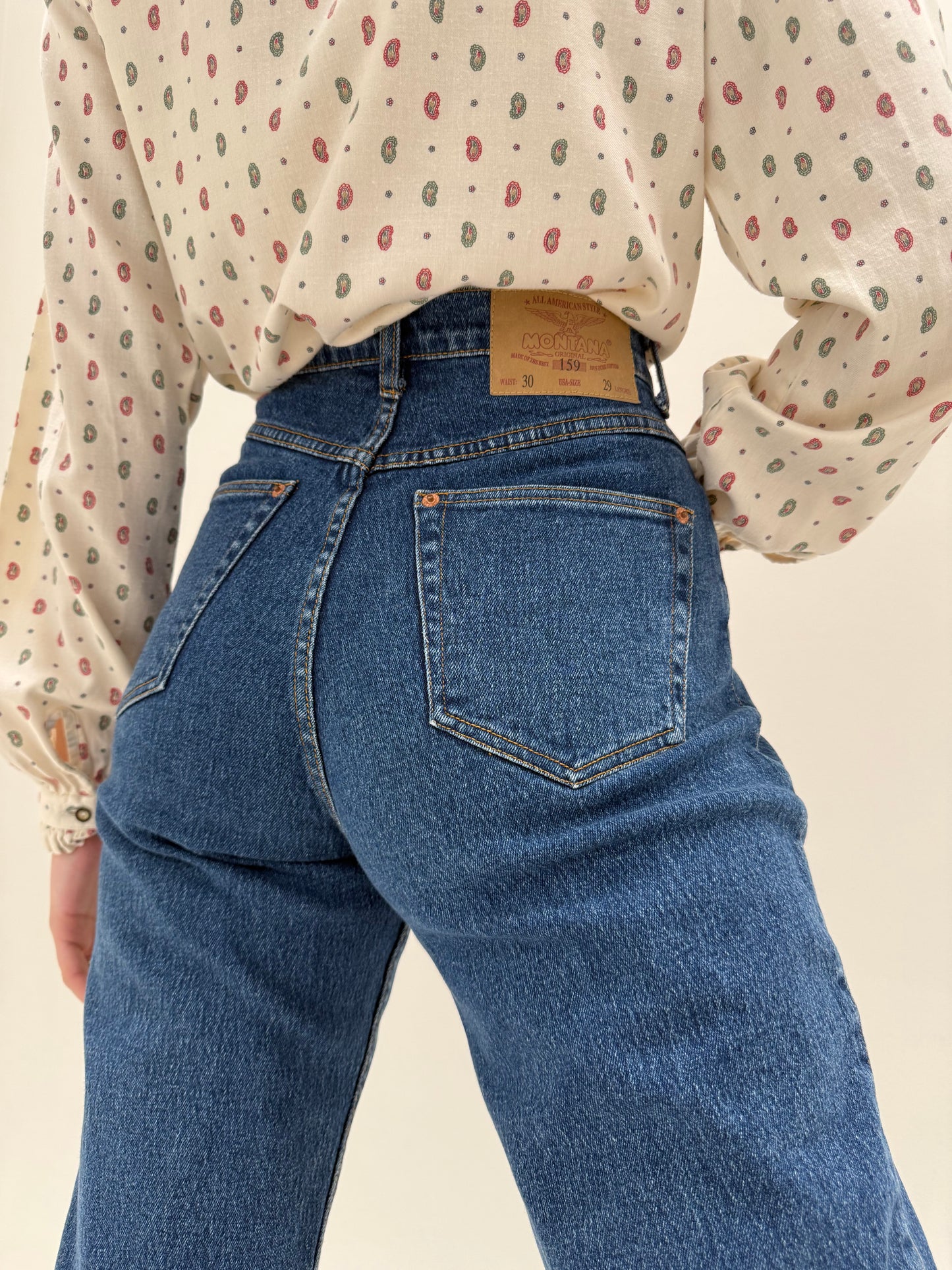 Jeans vintage cu talie ultra înaltă mom fit ultra modelatori dark wash