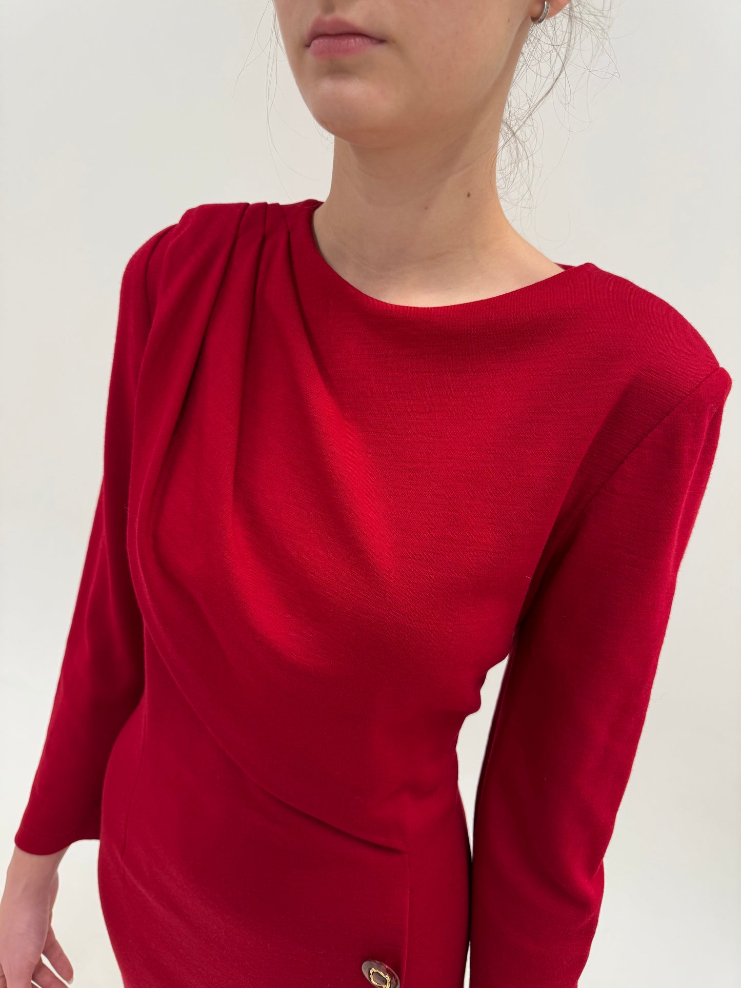 Rochie luxury Luisa Spagnoli spectaculoasă dark cherry red