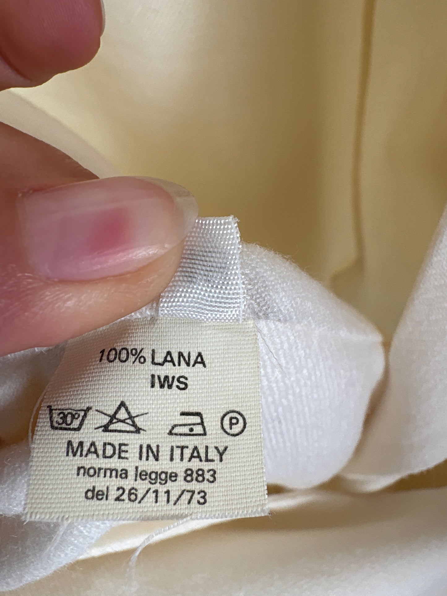 Paltonas vintage italian couture din lana extrafina butter white în croi retro modern