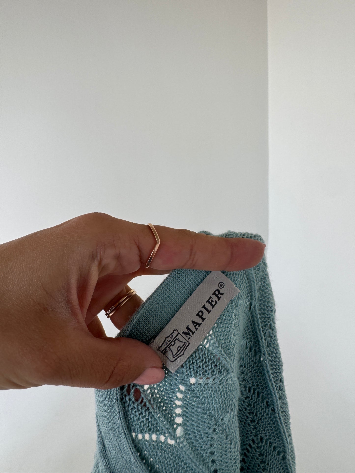 Cardigan vintage italian dantelat din mix de lana extrafina