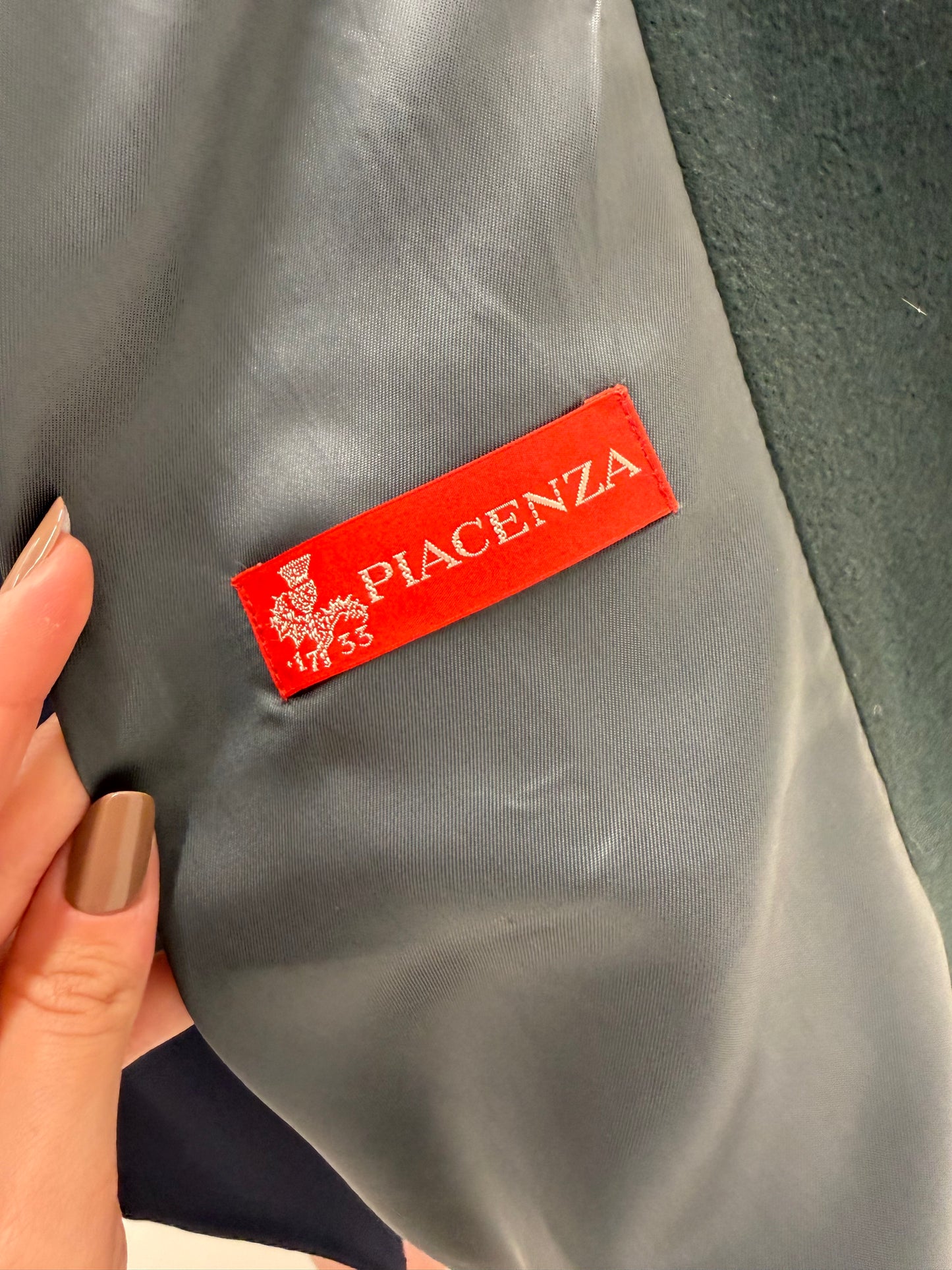 Palton ultra luxury Piacenza din stofă plină extrem de fină de lână forest green