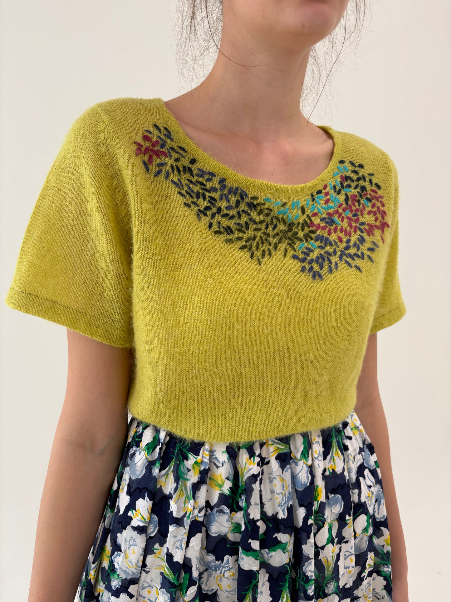 Top mustard green din lanita lightweight