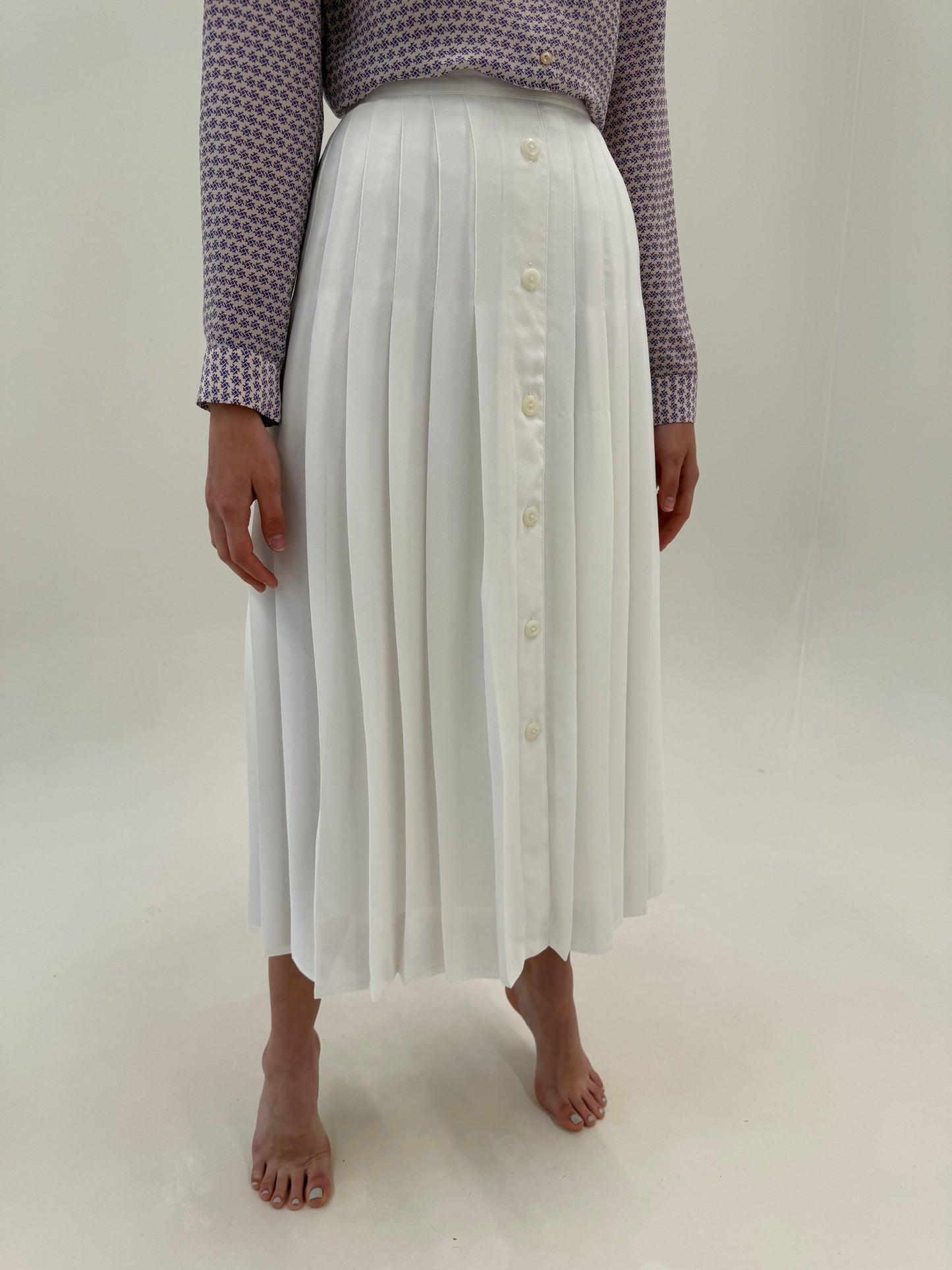 Fustă luxury maxi Madeleine plisată cu talie ultra înaltă